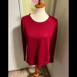 EUC Red With Gold Buttons Philosophy Republic Clothing Sweater Size Medium #WS10